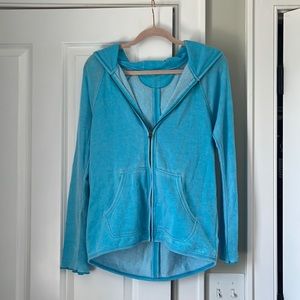 Light blue zip up hoodie